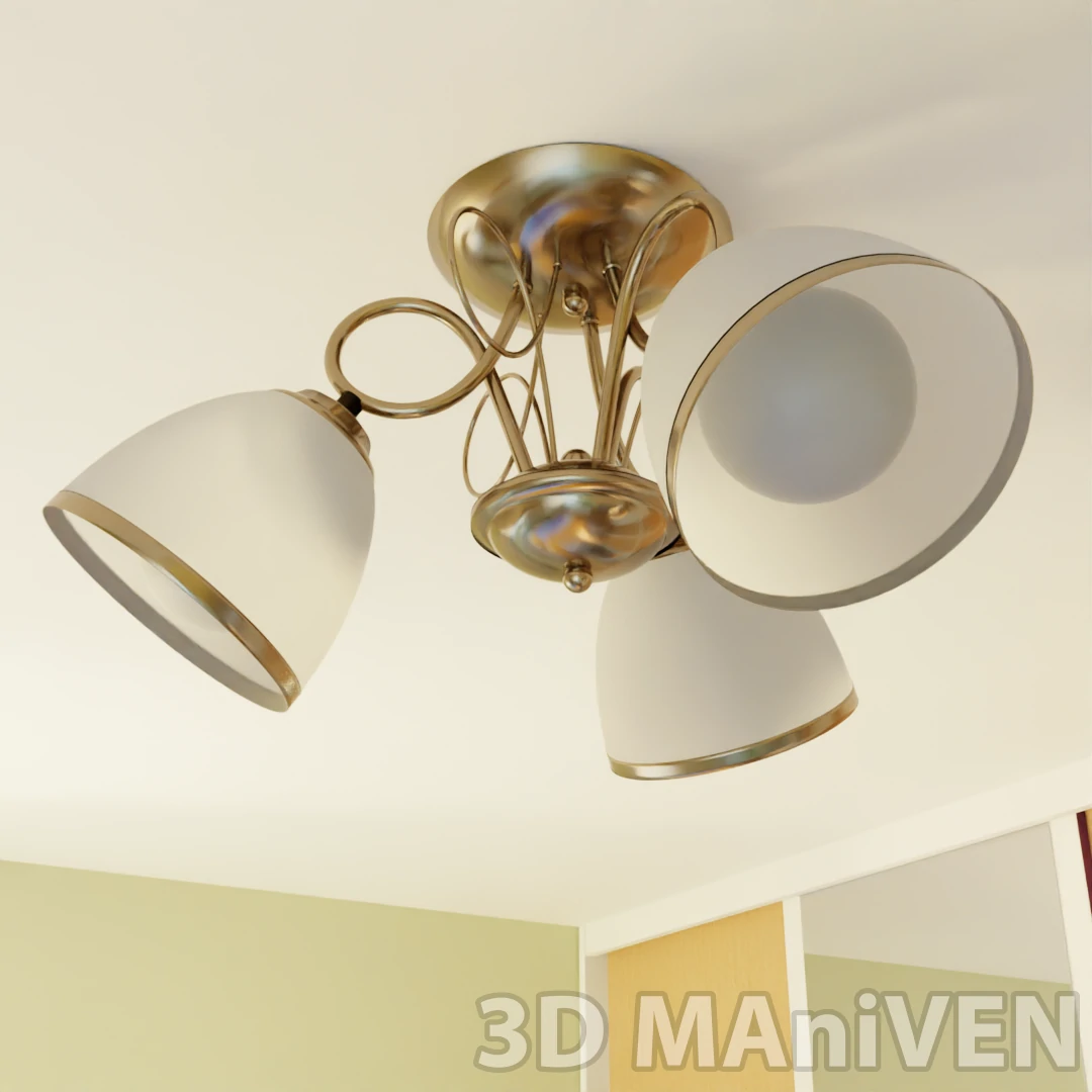 3 light ceiling lamp in visualization