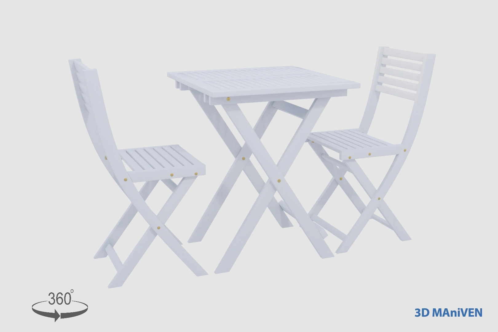 Foldable garden furniture 360 degree model