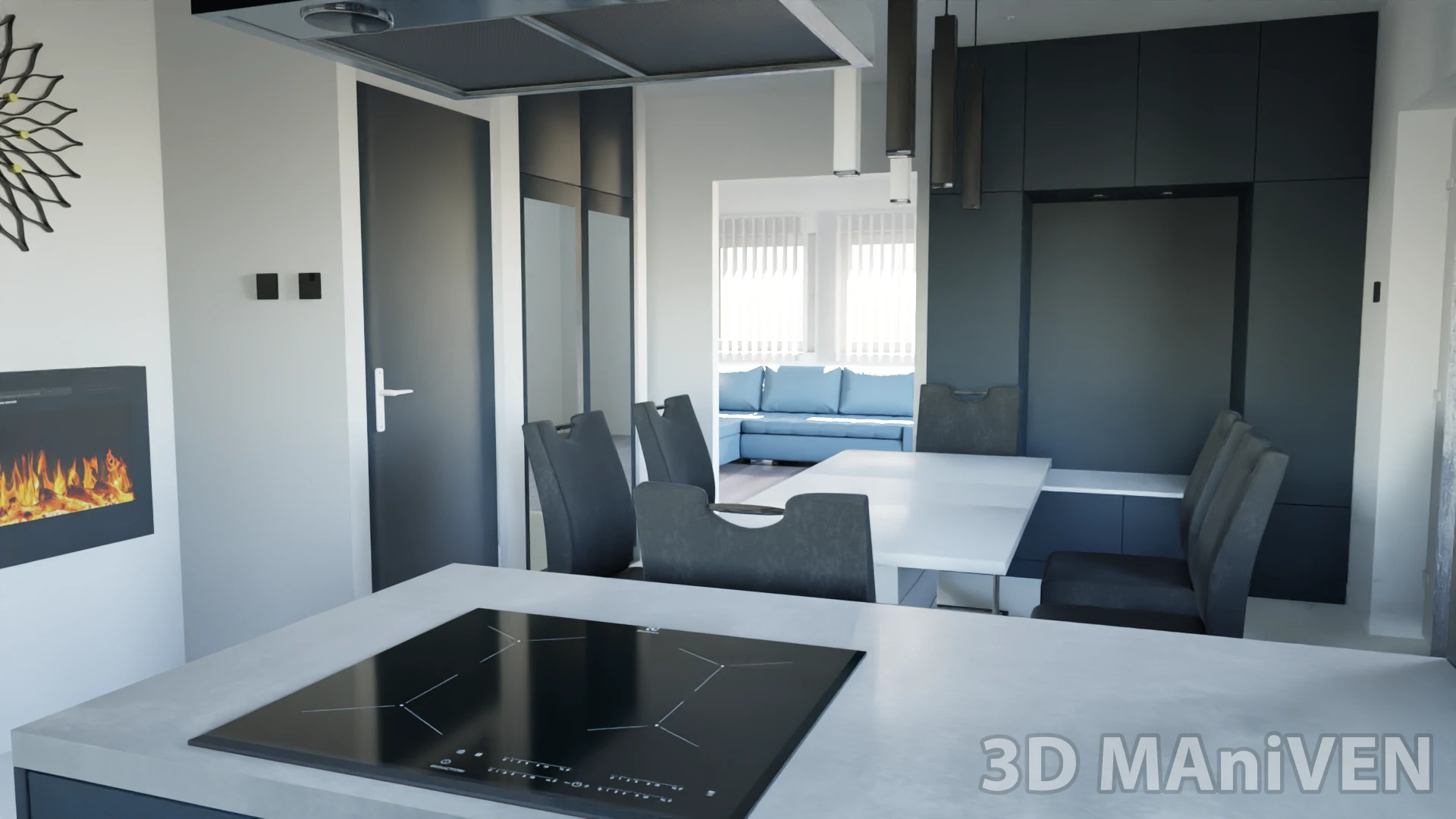 Kitchen and dining room visualization 2